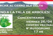 Marchan al cerro Ala Delta contra desmontes