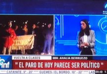 Ministra Berruezo: Todo paro es político
