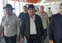Evo Morales desembarca en Orán