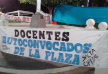 Docentes acamparán en plaza 9 de julio hasta el miércoles