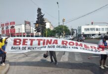 Desmalezadores protestaron al frente del CCM