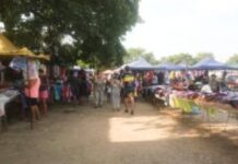 A las piñas en la feria Madereros