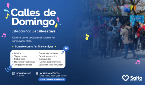 Mañana arranca «Calles de domingo», un espacio para todos