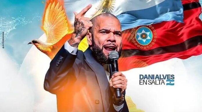 Dani Alves en Salta: Show, política y futbol